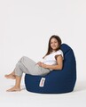 Fotoliu puf, Bean Bag, Ferndale Drop L, 80 x 80 cm, poliester impermeabil, albastru inchis