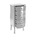 Comoda cu 5 sertare Cagliari Silver, Versa, 48x36x100 cm, lemn de brad