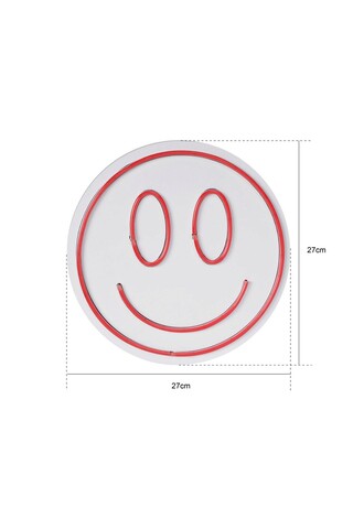 Decoratiune luminoasa LED, Smiley, Benzi flexibile de neon, DC 12 V, Roz