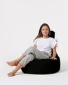 Fotoliu puf, Bean Bag, Ferndale Lina, 70 x 80 cm, poliester impermeabil, negru