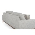 Canapea fixa Secret, Ndesign, 3 locuri, 215x104x88 cm, lemn, gri