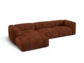 Coltar modular stanga 3 locuri, Martina-212, Micadoni Home, 332x176x75 cm, velur, caramiziu