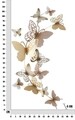 Decoratiune de perete Butterflies Light Pink, Mauro Ferretti, 59.5x111.5 cm, fier, multicolor