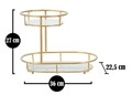 Platou decorativ Levels -A, Mauro Ferretti, 36x22.5x27 cm, fier, auriu