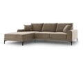 Coltar stanga, Madara, Mazzini Sofas, 5 locuri, 254x182x90 cm, catifea, bej