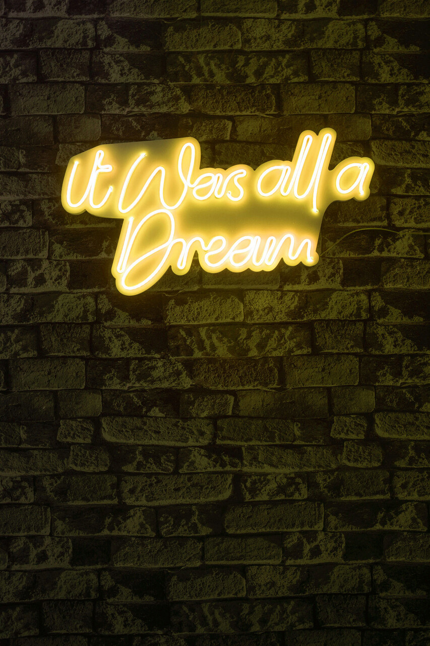 Decoratiune luminoasa LED, It was all a Dream, Benzi flexibile de neon, DC 12 V, Galben - 1 | YEO