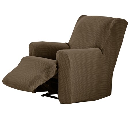 Husa fotoliu cu recliner elastica bi-stretch, Aquiles, maro C/7