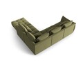 Coltar modular dreapta 4 locuri, Bloom-184, Micadoni Home, 316x310x95 cm, catifea, verde deschis