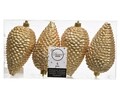 Set 4 globuri Pinecone Gold, Decoris, plastic, auriu