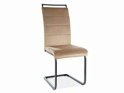 Scaun H441 Velvet, Signal, 41x42x102 cm, catifea/otel, bej/negru