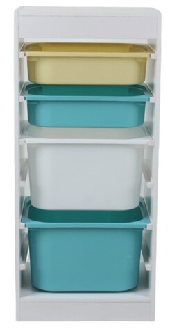 Organizator jucarii / mobilier camera copilului U-grow, 40.8x30x90.3 cm, PB+PP, multicolor