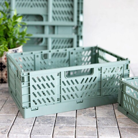 Cos depozitare Aiden, Homla, 30.5x20.1x12.5 cm, plastic, verde