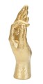 Statueta decorativa, Ok Hand, Mauro Ferretti, 10 x 7 x 22.5 cm, polirasina, auriu