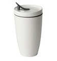 Cana pentru cafea, Villeroy & Boch, To Go Coffee Mug, inchidere etans, 350 ml, portelan premium/silicon