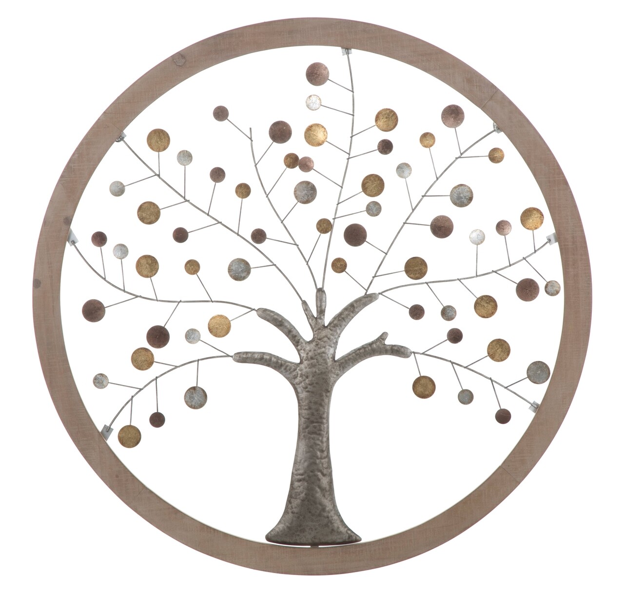 Decoratiune de perete Tree of Life, Mauro Ferretti, 80 cm, fier, multicolor