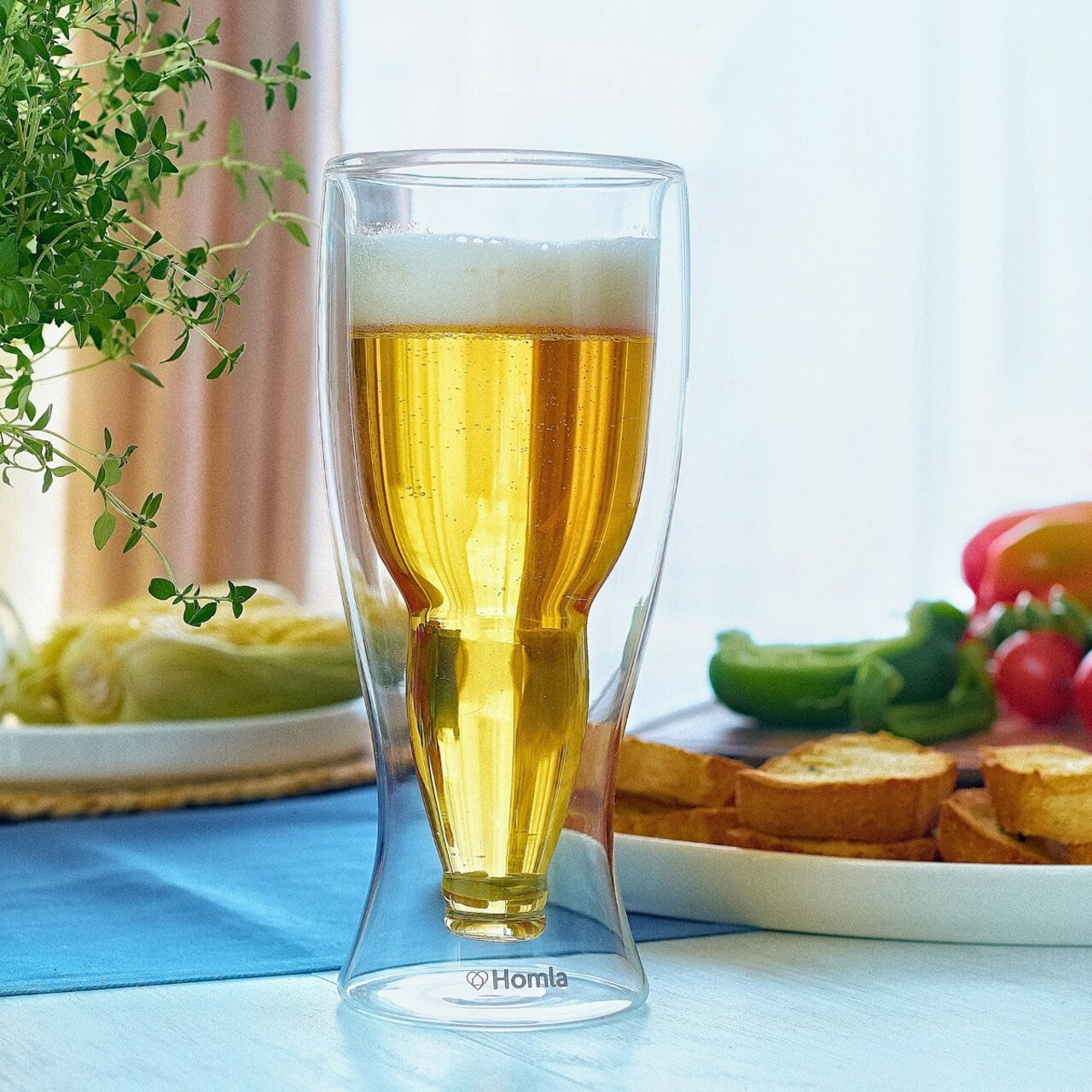Pahar de bere Alcol Beer, Homla, 500 ml, sticla, transparent