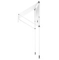 Marchiza pentru geam Window L, 300x120 cm, aluminiu/otel, alb