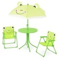 Set mobilier de gradina pentru copii, 4 piese, Frog, verde