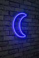 Decoratiune luminoasa LED, Crescent, Benzi flexibile de neon, DC 12 V, Albastru