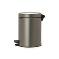 Cos de gunoi cu pedala, Brabantia, Icon, Platinum, 5 L, inox, gri