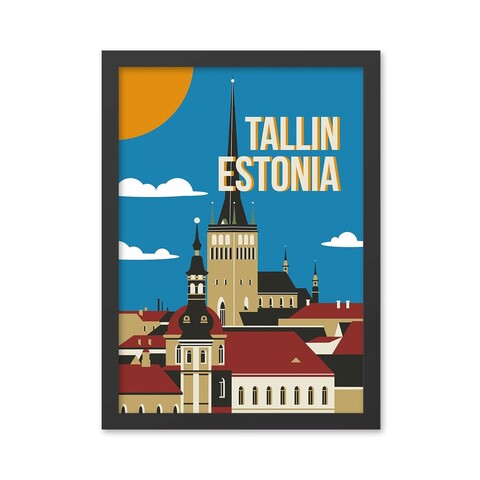 Tablou decorativ, Tallin (55 x 75), MDF , Polistiren, Multicolor