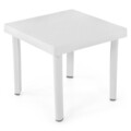 Set mobilier pentru gradina/terasa, 2 sezlonguri si masuta Yati, 170x69x31 cm/46.5x46.5x40 cm, aluminiu/polipropilena, alb/gri