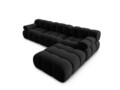 Canapea modulara 4 locuri, Bellis, Micadoni Home, BL, 282x188x63 cm, catifea, negru