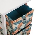 Organizator pentru baie cu 4 cosuri Exotic Leaves, Versa, 23x29x76 cm