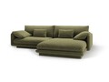 Coltar dreapta 4 locuri, Torino-184, Micadoni Home, 250x170x83 cm, catifea, verde deschis