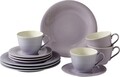 Set de cafea 12 piese, Like Villeroy & Boch, Color Loop Blueblossom, portelan premium, mov