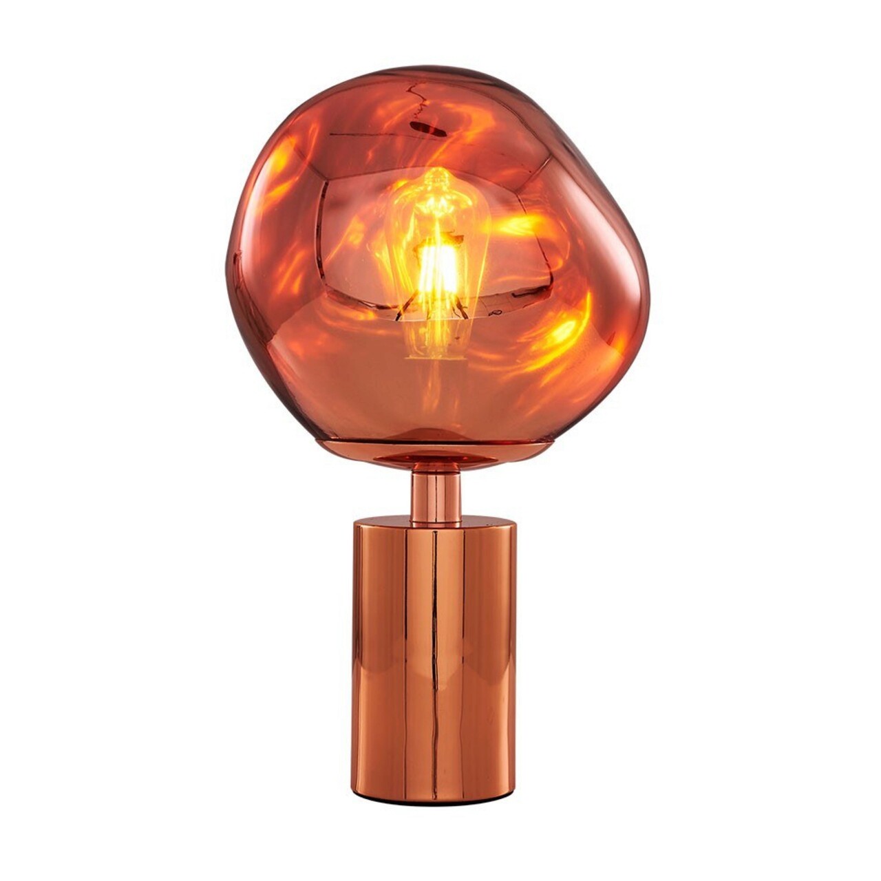 Lampa de masa, Lightric, 414LRC1271, Corp din acril, Auriu roz