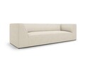 Canapea 3 locuri, Ruby, Micadoni Home, BL, 232x93x69 cm, velur, bej deschis