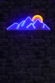 Decoratiune luminoasa LED, Mountain, Benzi flexibile de neon, DC 12 V, Albastru/Galben