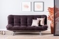 Canapea extensibila Misa Sofabed, Futon, 3 locuri, 198x128 cm, metal, maro