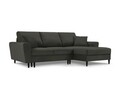 Coltar extensibil dreapta 4 locuri, Moghan, Micadoni Home, BL, 241x145x88 cm, velur, negru