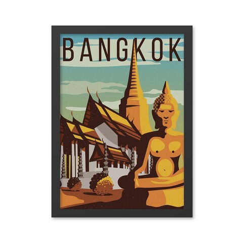 Tablou decorativ, Bangkok (55 x 75), MDF , Polistiren, Multicolor