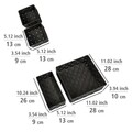 Set 4 cosuri pentru depozitare, Wenko, Adria, 28 x 10 x 28 cm, polipropilena, negru