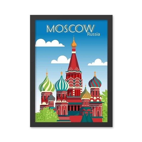 Tablou decorativ, Moscow 2 (55 x 75), MDF , Polistiren, Multicolor