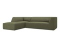 Coltar stanga 4 locuri, Ruby, Micadoni Home, BL, 273x180x69 cm, velur, verde