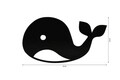 Decoratiune luminoasa LED, Baby Whale, MDF, 60 LED-uri, Roz