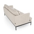 Canapea fixa Pearl, Ndesign, 2 locuri, 165x88x82 cm, lemn, crem