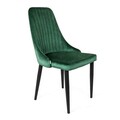 Scaun Louis, Homla, 59x47x88 cm, metal/catifea din poliester, verde