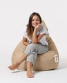 Fotoliu puf, Bean Bag, Ferndale Drop L, 80 x 80 cm, poliester impermeabil, bej nurca