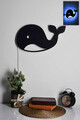 Decoratiune luminoasa LED, Baby Whale, MDF, 60 LED-uri, Albastru