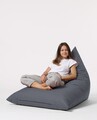 Fotoliu puf, Bean Bag Ferndale, Pyramid Bed, 145 cm, poliester impermeabil, gri fumuriu