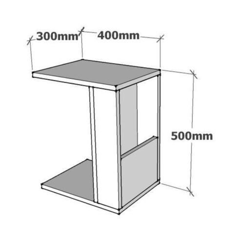 Masuta pentru living Karen, Arnetti, 40 x 30 x 50 cm, oak