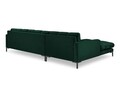 Coltar stanga 5 locuri, Mamaia, Micadoni Home, BL, 293x185x75 cm, catifea, verde bottle