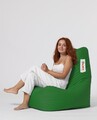 Fotoliu puf, Bean Bag Ferndale, Diamond, 60 x 90 cm, poliester impermeabil, verde