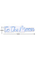 Decoratiune luminoasa LED, To the Moon, Benzi flexibile de neon, DC 12 V, Albastru