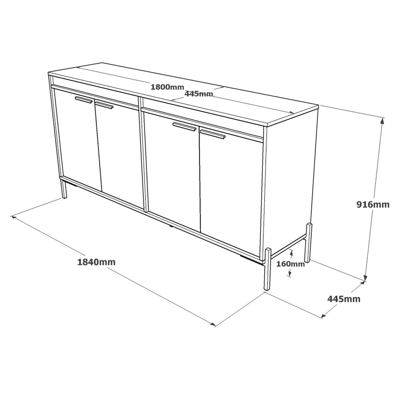 Dulap multifunctional, Locelso, VS5, Maro / Gri / Antracit